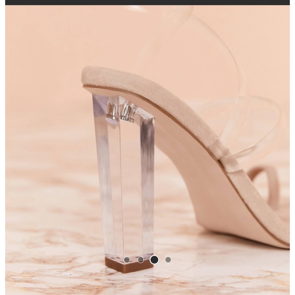 Clear Block Barely There Sandals - image 4